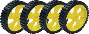 Vincentvolt 45mm x 12mm Durable Rubber Wheels pack of 4 Educational Electronic Hobby Kit