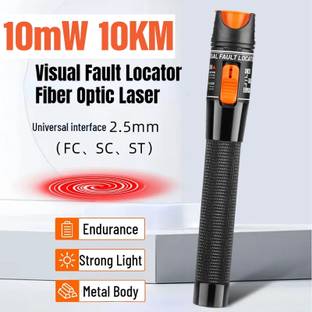 BALRAMA 10KM 10mW Visual Fault Locator Fiber Optic Cable Tester VFL Telecom Laser Light Digital Voltage Tester