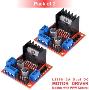 Scienticy L298N 2A Dual DC Motor Driver Module with PWM Control (Pack of 2) Motor Control Electronic Hobby Kit