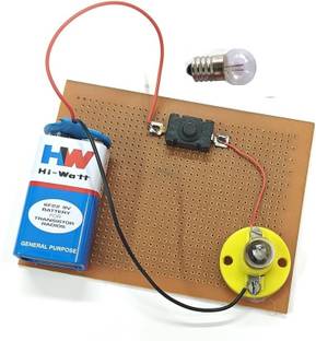 ERHIndia Simple Electric Circuit Science Project Working Model DIY Bulb Holder Kit Kit Electronic Components Electronic Hobby Kit