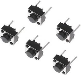 MIFRA ELECTRONICS 2 Pin Push Button Switch (5 Pcs) Electronic Components Electronic Hobby Kit