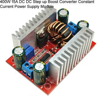 electrolight 400W 15A DC-DC Boost Converter Constant Current Power Supply Module for LED Driver solar battery charger Step Up Power Transformer Supply Voltage Regulator Constant Power Heat Sink 8.5V-50V to 10-60V Power Supply Electronic Hobby Kit