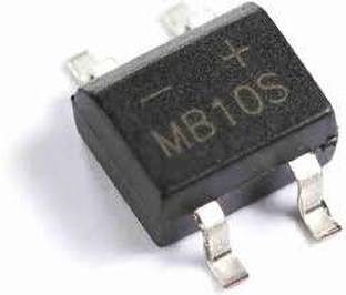 ELPH (25 Pieces) MB10S Bridge Rectifier Diode 4 Pin SMD Mini Dip 1000 Volt 0.5A Electronic Components Electronic Hobby Kit