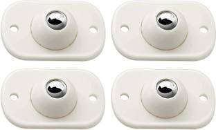 Mishva 4 Pc Self Adhesive Caster Mini Swivel Wheels SS Transfer Bearing Ball Swivel Furniture Caster