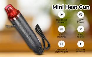 BALRAMA Mini Hot Air Gun Portable Electric Heating Heat Gun Nozzle 300w Craft Heat Tool 300 W Simple