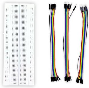 Nescro BreadBoard 840 Points With Jumper Wires Set (10 M to F / 10 M to M / 10 F to F) Electronic Components Electronic Hobby Kit