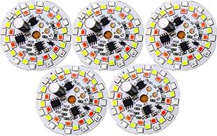 DIYtronics 5 Pc Multicolor 7 in 1 DOB Direct On Board Multi Color LED Bulb Raw Material PCB Electronic Components Electronic Hobby Kit