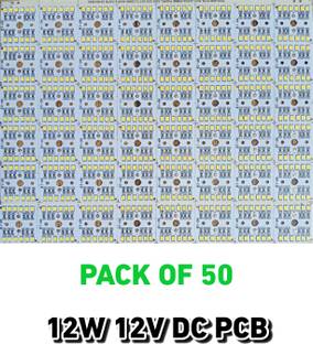 AP Source 12W 12 Volt DC MCPCB Led Light PCB Super Bright Set of 50 Light Electronic Hobby Kit