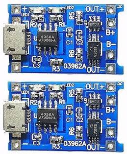 Shanaa eSpot TP4056 Micro USB Pack of 2 Lithium Battery Charging Module Current Protection Micro Controller Board Electronic Hobby Kit