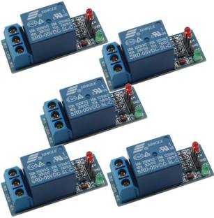 Stookin 5PCS 5v Relay Module for Arduino ARM AVR MCU 5V Indicator 1 Channel relay Power Supply Electronic Hobby Kit