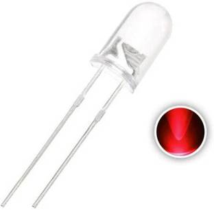 RANVIRKAR BRANDED 5mm Ultra Bright Clear LED Red Color Total -100Pcs (Red) Electronic Components Electronic Hobby Kit