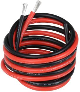 KTC CONS LABS 12AWG Ultra Flexible Silicone Tined Wire 1m (Black) + 1m (Red) in 0.08mm Strands Interconnect Electronic Hobby Kit