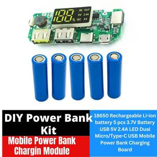 Spire DIY POWER BANK MODULE KIT Charging Module Dual USB 5V 2.4A Type-C 2000 mAh 1B Electronic Components Electronic Hobby Kit