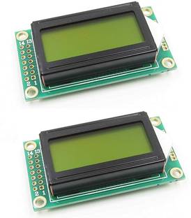 INVENTO 2Pcs 0802 LCD Module 8 x 2 Character Display 3.3V / 5V LED LCD Backlight Automotive Electronic Hobby Kit
