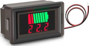 HouseOfCommon LED Digital Voltmeter Tester (12V-72V) Battery Capacity Meter Temperature Sensor and Controller Electronic Hobby Kit