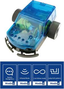 Roboflash 4 in 1 Smart Robot Car: Voice, Line, Infrared, Touch Sensors Educational Electronic Hobby Kit