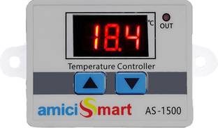 amiciSmart AC 220V 1500W Temperature Controller Switch Temperature Sensor and Controller Electronic Hobby Kit
