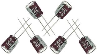 ELPH 50 Pcs 100uf 100V Electrolytic Capacitor 100 Micro Farad 100 Volt Condenser Electronic Components Electronic Hobby Kit