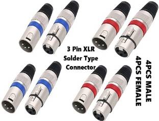 SG Flash 4 PAIR Pin XLR Solder Type Connector Male and Female Power Supply Electronic Hobby Kit