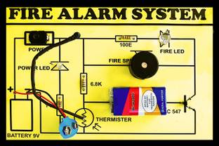 Genescribe Fire Alarm System Working Model for School and College Projects Educational Electronic Hobby Kit