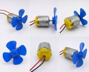 ArovaTech Mini DC Motor with Fan Educational Electronic Hobby Kit