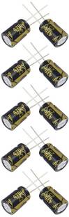 ELPH 100 Pcs 470uf 25V Electrolytic Capacitor 470 Micro Farad 25 Volt Condenser Electronic Components Electronic Hobby Kit