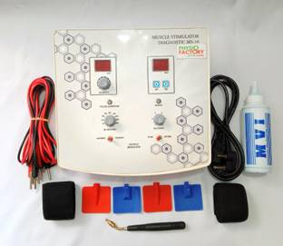 PHYSIO FACTORY PF MUSCLE STIMULATOR DIAGNOSTIC MS - 10 WITH TIMER ( FIBER BODY ) ELECTROTHERAPY Electrotherapy Device