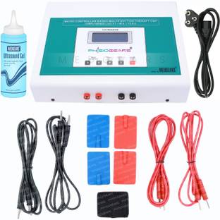 MEDGEARS 3 in 1 IFT Tens MS with LCD Display 125 Program Machine for Physiotherapy Interferential Therapy Physiotherapy Electrotherapy Device