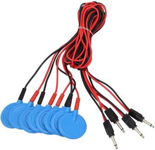 Tycoon Physio Solutions TENS 4 CHANNEL LEADS & PADS (8 pads, 4 leads) Physiotherapy Tens Machine Wire Pad Set Electrotherapy Device