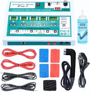 Physiogears Electrotherapy Combo IFT TENS with Digital Ultrasonic Therapy for Pain management Physiotherapy Equipment Electrotherapy Device
