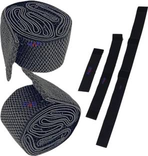 HME Velcro belt (6 pcs of 2 set) Black Color for Placing Rubber Pads Physio Therapy Machine Elastic Straps/Band Electrotherapy Device