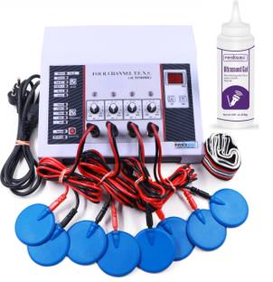 Physiowell Tens Auto Mode 4 Channel Equipment Auto Mode 4 Channel Tens Machine for Physiotherapy for All Pain Relief Device with One Year Warranty Physiotherapy Equipment Electrotherapy Device