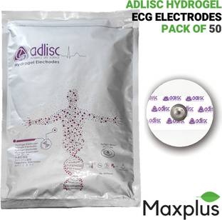 Max Plus | ADLISC 50Pcs - Hydrogel ECG Electrodes | Disposable | General Use | ECG Electrode Electrotherapy Device