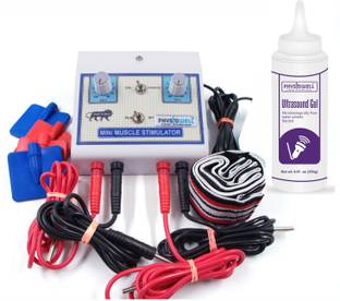 Physiowell Physiotherapy Mini Muscle Stimulator Physiotherapy Machine 2 Channel Mini MS Machine for Pain Relief Device with One Warranty Physiotherapy Equipment Electrotherapy Device