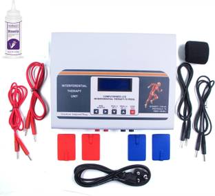 Physiowell IFT Machine Portable IFT MS Tens LCD Model with 125 Program Physiotherapy Machine Mini Pain Relief Management Electrotherapy Device