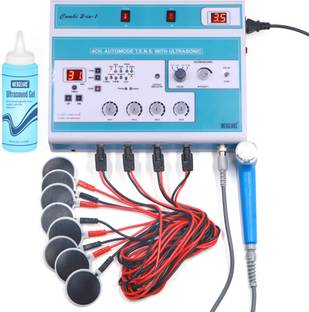 MEDGEARS 4 Channel Tens with Ultrasonic Physiotherapy Machine Electrotherapy Combo for All Pain Relief Device Physiotherapy Equipment Muscle Simulator Electrotherapy Device