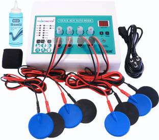 Physiogears Auto-Mode 4Ch Digital LCD Display Tens Machine with Gel Bottle, 250ml Physiotherapy Equipment Electrotherapy Device