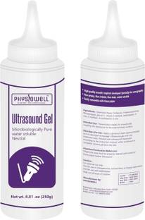 Physiowell Pysiowell 250ml-Gel Ultrasound for Diagnostic and Therapeutic Physiotherapy Use Physiotherapy Machine Set of 2 Bottles pain Relief Management Electrotherapy Device