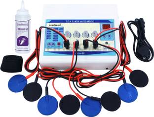 Physiowell Tens 4 Channel Auto Mode for Physiotherapy Nerve Stimulator Physiotherapy Electrotherapy for Pain Relief Pain Relief Management Electrotherapy Device