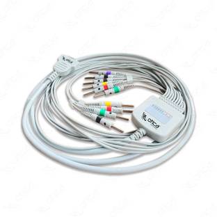 OTICA ECG 10 LEAD Non Screw Type Cable For ECG/EKG Machine ECG EEG EKG Electrotherapy Device