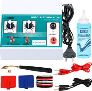 MEDGEARS Mini MS 2 Channel Machine Muscle Stimulator Machine Galvanic and Faradic Stimulation Machine Physiotherapy Equipment Electrotherapy Device