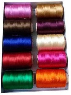 PMW Silk Thread for Jewellery Making, Multicolors, for Bangle-Jhumka Making Embroidery Hoop