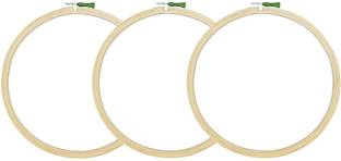 ASIAN HOBBY CRAFTS 6 Pieces 10 Inch Wooden Embroidery Hoop Ring Frame Embroidery Hoop