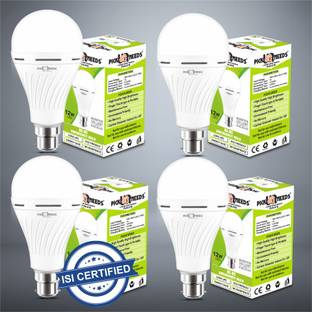 Pick Ur Needs Rechargeable LED Inverter AC/DC Bulb 12W B22 D 4 hrs Bulb Emergency Light
