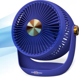 Pick Ur Needs Rechargeable Table Fan With 2400mAh Long Battery Type C Charging 10W 4.5 hrs Lantern Emergency Light