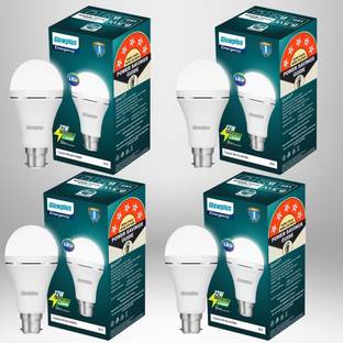 Glowplus G Pk-4-12W LED Bulb with Advanced Lithium Battery 4 hrs Bulb Emergency Light