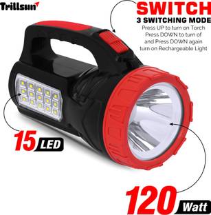 Trillsun Long Range 2 in 1 desk and torch light 5 hrs Torch Emergency Light