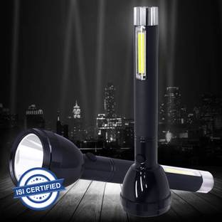 Pick Ur Needs 2 In 1 Dual Mode Power Long Range Emergency Torch Light + Backlight 8 hrs Torch Emergency Light