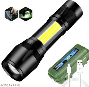 Zeno volt Mini torch light Zoomable Mini Flashlight 3 Light Modes for Camping Hiking Torch 3 hrs Torch Emergency Light