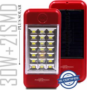 Pick Ur Needs Rechargeable Mini Emergency Light Dual Mode Solar + USB Charge 21 Big SMD LED 5 hrs Lantern Emergency Light